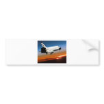 NASA SPACE SHUTTLE FLYING INTO COCOA BEACH bumper stickers