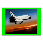 NASA SPACE SHUTTLE FLYING INTO COCOA BEACH cards