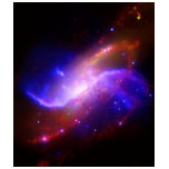 NASA spiral galaxy M106 t-shirts