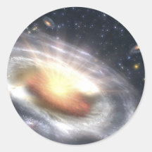 NASAs Bursting with Stars and Black Holes Round Stickers