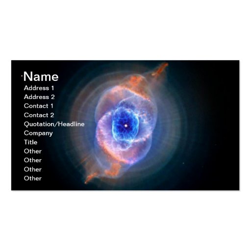 NASAs Cats eye Business Card Template
