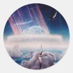 NASAs Dinosaur end Round Sticker