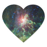 NASAs Flaming star Heart Stickers