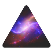 NASAs spiral galaxy M106 Triangle Sticker