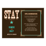 Nashville Accommodation Card:  Turquoise Invite
