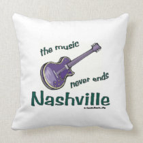 Nashville Music Guitar Pillow pillows