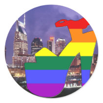 Nashville Pride Round Stickers