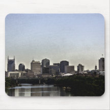 Nashville Skyline Watercolor Mousepad