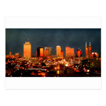 Nashville Sunset Skyline Post Card