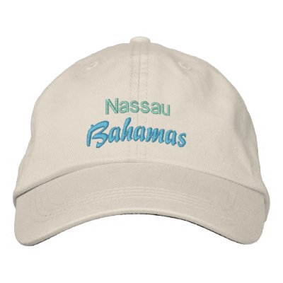 NASSAU, BAHAMAS cap Embroidered Baseball Caps by TropiCoolUniverse