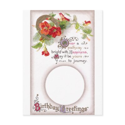 Nasturtium Birthday Card Frame Postcards