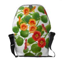 Nasturtium Garden Flowers Rickshaw Messenger Bag