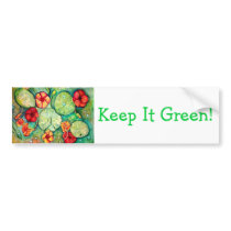 Nasturtium Water Fantasy Bumper Sticker