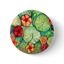 Nasturtium Water Fantasy Pinback Buttons