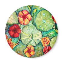 Nasturtium Water Fantasy Fridge Magnets