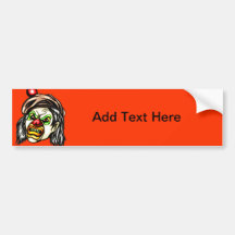 Nasty Evil Clown Bumper Sticker