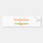 Natalie (Orange Butterfly) Bumper Stickers