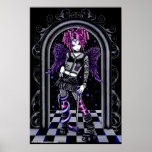 Natasha Gothic Pink Tattoo Angel Poster