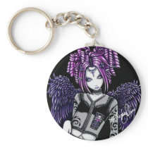 Natasha Gothic Tattoo Angel Keychain