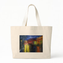 Natchitoches, Louisiana at Night Canvas Bags