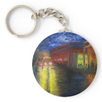 Natchitoches, Louisiana at Night Keychain