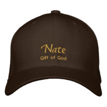 Nate Name Cap / Hat Embroidered Baseball Cap