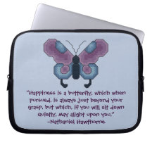 Nathaniel Hawthorne Butterfly Happiness Laptop Cas Laptop Sleeves