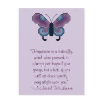 Nathaniel Hawthorne Butterfly Happiness Postcard