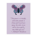 Nathaniel Hawthorne Butterfly Happiness Postcard