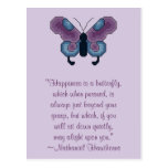 Nathaniel Hawthorne Butterfly Happiness Postcard