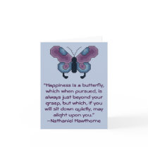 Nathaniel Hawthorne Happiness Quote Card