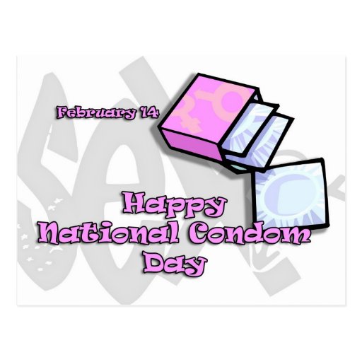 National Condom Day February 14 Postcard