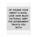 national debt postcards