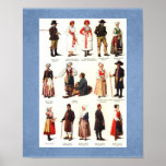 National Folk Costumes of Sweden posters