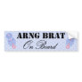 National Guard Brat On Board Blue Rattle Bumper Sticker
