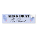 National Guard Brat On Board Blue Rattle bumper stickers