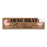 National Guard Brat On Board Pink Buggy bumper stickers