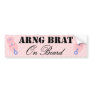 National Guard Brat On Board Pink Rattle Bumper Stickers