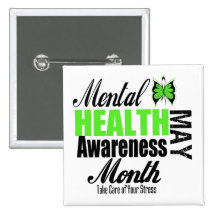 National Mental Health Awareness Month Pinback Buttons