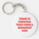 National 'Sleep With a Canadian' Day Keychain