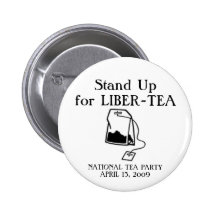 National Tea Party Pinback Buttons