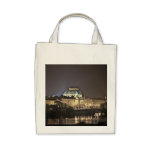 National Theatre Prague Night Canvas Bags