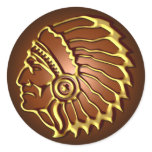 NATIVE AMERICAN CHIEF STICKER