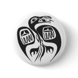 Native American Haida Kingfisher Symbol buttons