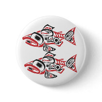 Native American Haida Salmon Pins