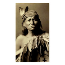 Native-American Hatchet Thrower's Calling Card Business Card