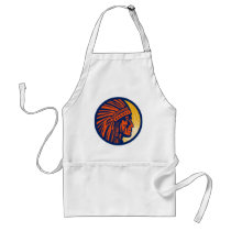 native american indian chief  side view apron