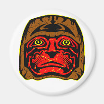 Native American Indian Dance Mask Magnet
