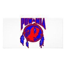 Native American Indian POW-MIA Personalized Photo Card