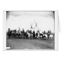Native American Indian Vintage Portrait Greeting Cards